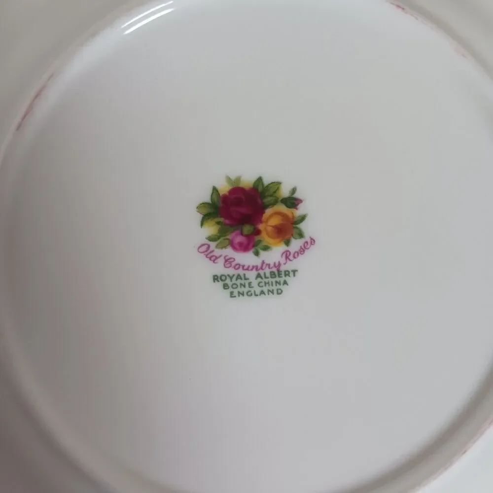 Royal Albert Bread Plates 6 1/4 Inch Old Country Roses Red Yellow Gold Set Of 3